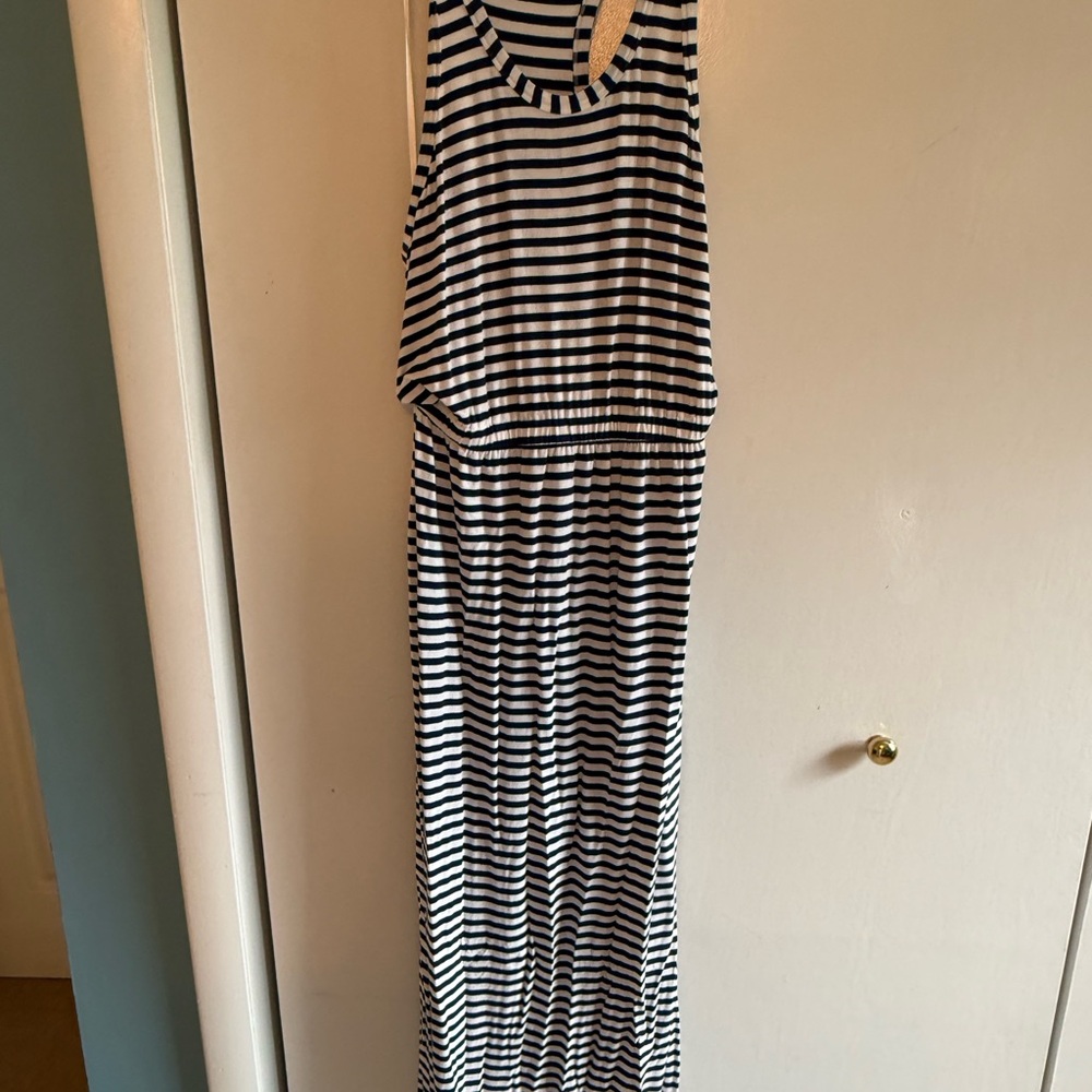 J.Crew Navy and White Striped Dress